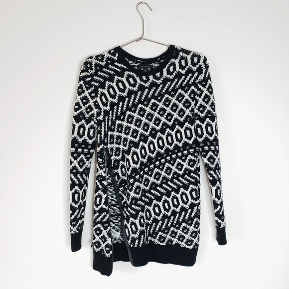 Ann Taylor Sweaters - Ann Taylor Black and White Asymmetric sweater